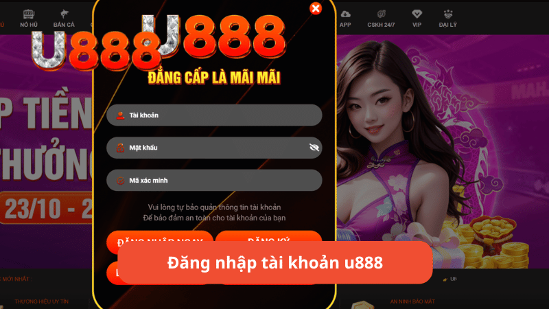 Đăng nhập tài khoản u888